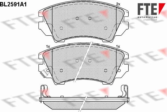 FTE 9010842 - Тормозные колодки, дисковые, комплект autospares.lv