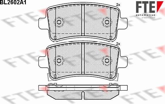 FTE 9010853 - Тормозные колодки, дисковые, комплект autospares.lv