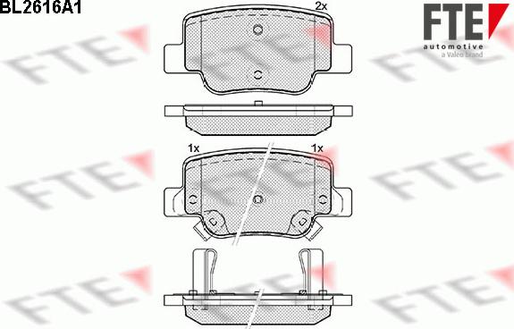 FTE 9010864 - Тормозные колодки, дисковые, комплект autospares.lv