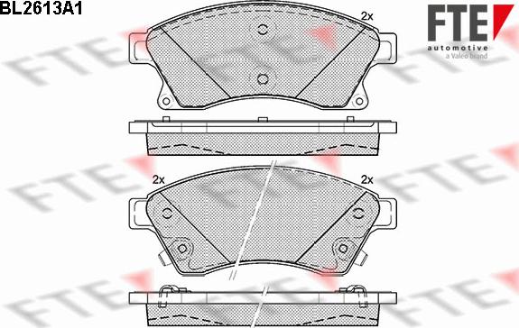 FTE BL2613A1 - Тормозные колодки, дисковые, комплект autospares.lv