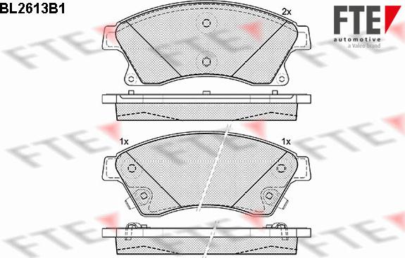 FTE 9010861 - Тормозные колодки, дисковые, комплект autospares.lv