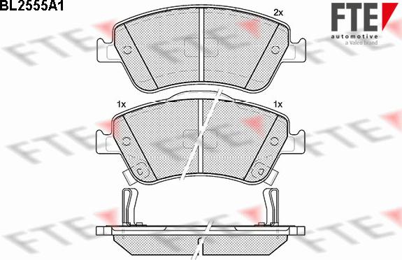 FTE BL2555A1 - Тормозные колодки, дисковые, комплект autospares.lv