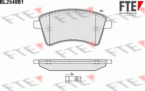 FTE 9010800 - Тормозные колодки, дисковые, комплект autospares.lv