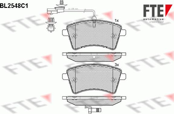 FTE 9010801 - Тормозные колодки, дисковые, комплект autospares.lv