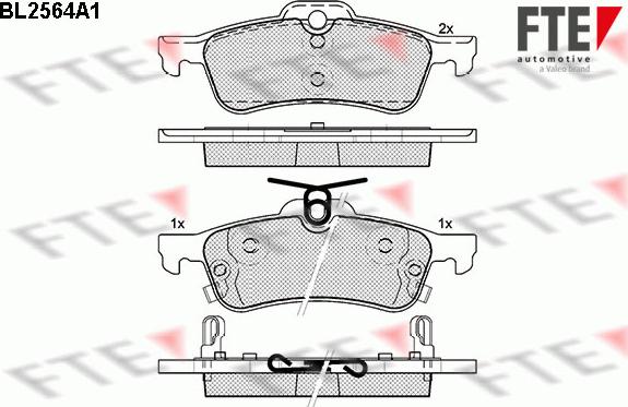 FTE 9010815 - Тормозные колодки, дисковые, комплект autospares.lv