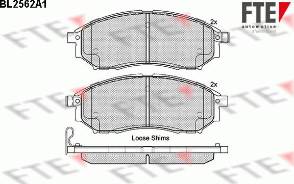 FTE 9010813 - Тормозные колодки, дисковые, комплект autospares.lv