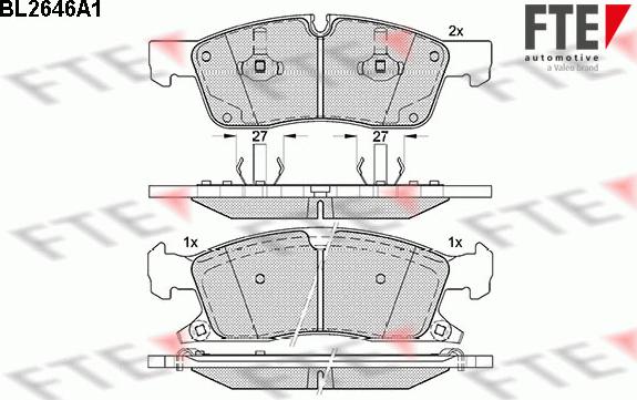 FTE 9010889 - Тормозные колодки, дисковые, комплект autospares.lv