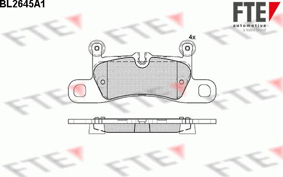 FTE 9010888 - Тормозные колодки, дисковые, комплект autospares.lv