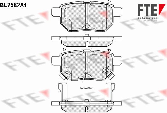 FTE 9010832 - Тормозные колодки, дисковые, комплект autospares.lv