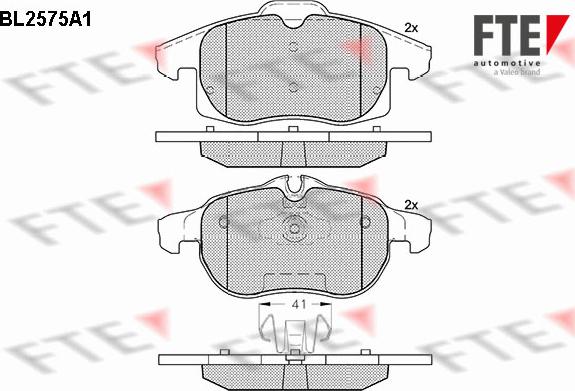 FTE 9010826 - Тормозные колодки, дисковые, комплект autospares.lv