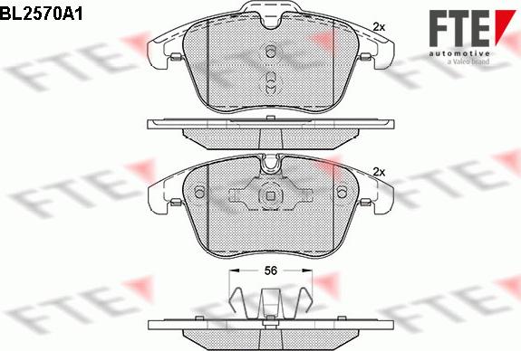 FTE 9010821 - Тормозные колодки, дисковые, комплект autospares.lv