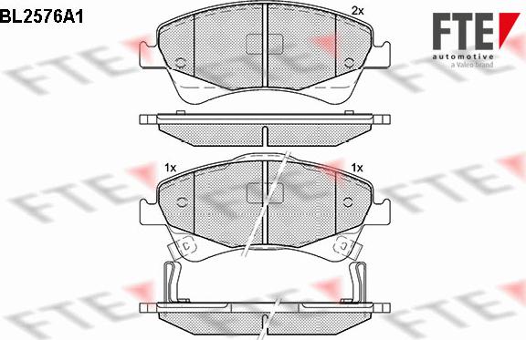 FTE 9010827 - Тормозные колодки, дисковые, комплект autospares.lv