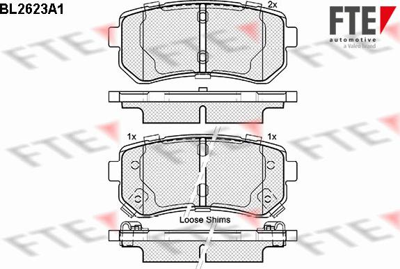 FTE 9010871 - Тормозные колодки, дисковые, комплект autospares.lv