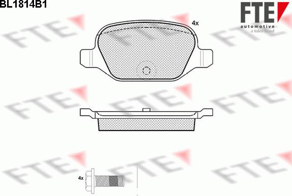 FTE BL1814B1 - Тормозные колодки, дисковые, комплект autospares.lv