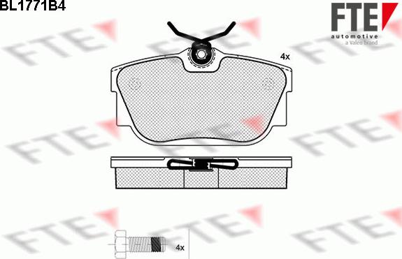 FTE 9010342 - Тормозные колодки, дисковые, комплект autospares.lv