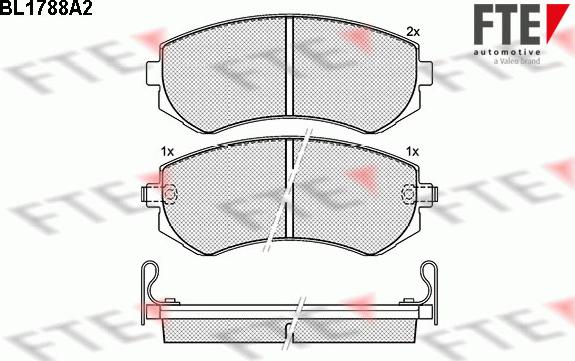 FTE 9010359 - Тормозные колодки, дисковые, комплект autospares.lv