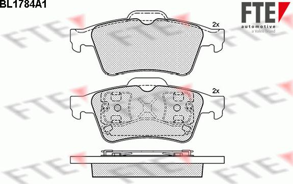 FTE 9010354 - Тормозные колодки, дисковые, комплект autospares.lv