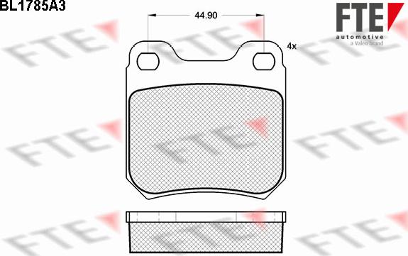 FTE BL1785A3 - Тормозные колодки, дисковые, комплект autospares.lv