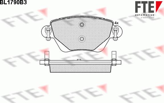 FTE 9010362 - Тормозные колодки, дисковые, комплект autospares.lv