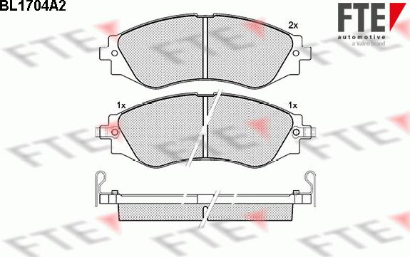 FTE 9010309 - Тормозные колодки, дисковые, комплект autospares.lv