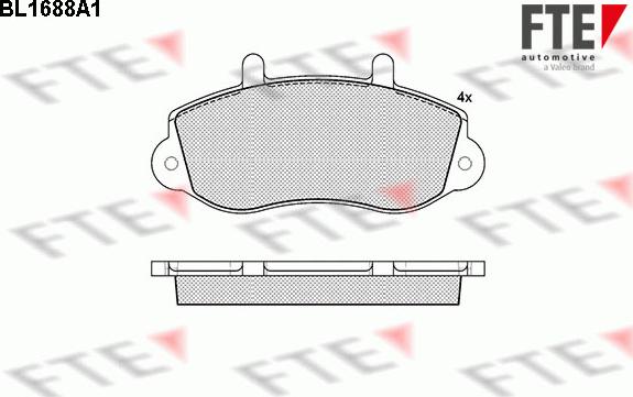 FTE 9010300 - Тормозные колодки, дисковые, комплект autospares.lv