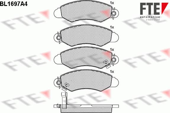 FTE 9010307 - Тормозные колодки, дисковые, комплект autospares.lv