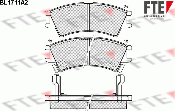 FTE 9010312 - Тормозные колодки, дисковые, комплект autospares.lv