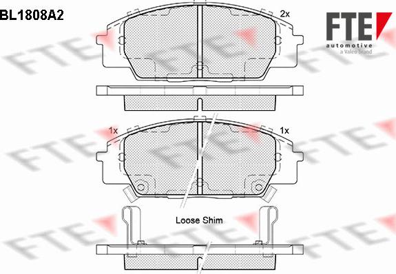 FTE 9010384 - Тормозные колодки, дисковые, комплект autospares.lv