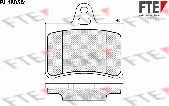 FTE 9010381 - Тормозные колодки, дисковые, комплект autospares.lv