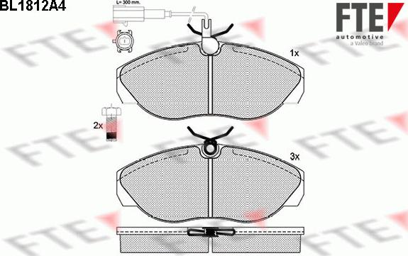 FTE BL1812A4 - Тормозные колодки, дисковые, комплект autospares.lv