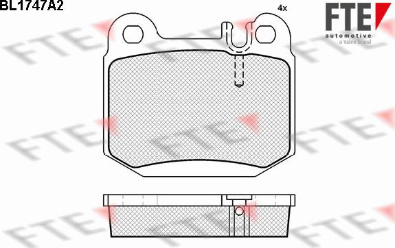 FTE 9010330 - Тормозные колодки, дисковые, комплект autospares.lv