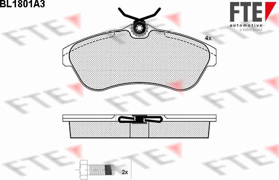 FTE 9010374 - Тормозные колодки, дисковые, комплект autospares.lv