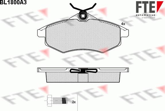 FTE 9010372 - Тормозные колодки, дисковые, комплект autospares.lv