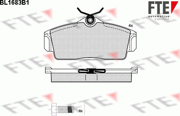 FTE 9010294 - Тормозные колодки, дисковые, комплект autospares.lv