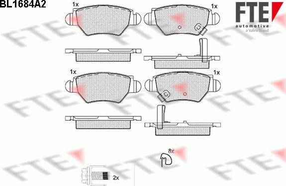 FTE 9010295 - Тормозные колодки, дисковые, комплект autospares.lv