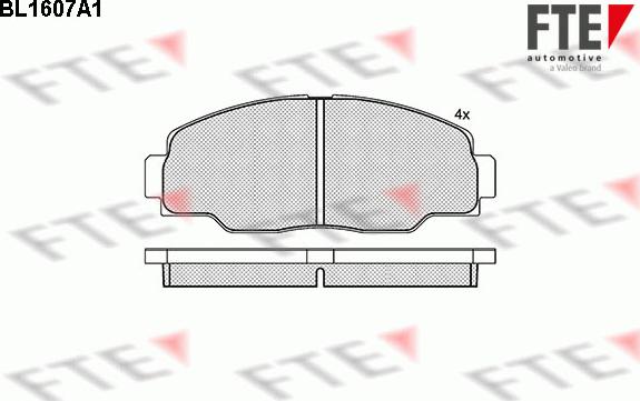 FTE BL1607A1 - Тормозные колодки, дисковые, комплект autospares.lv