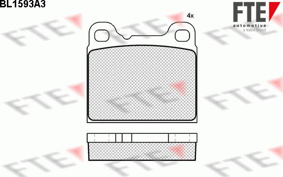 FTE 9010242 - Тормозные колодки, дисковые, комплект autospares.lv