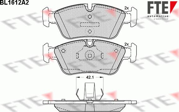 FTE 9010247 - Тормозные колодки, дисковые, комплект autospares.lv