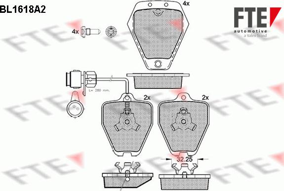 FTE 9010253 - Тормозные колодки, дисковые, комплект autospares.lv