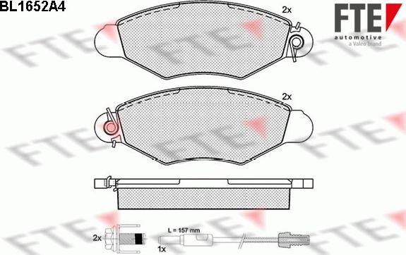 FTE 9010269 - Тормозные колодки, дисковые, комплект autospares.lv