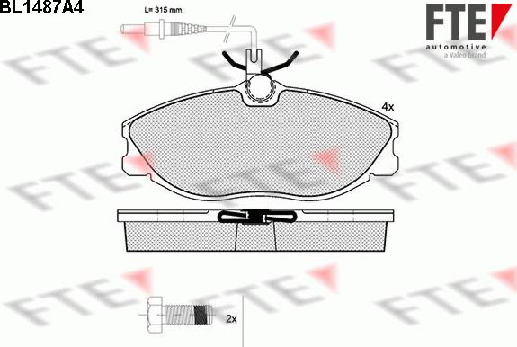 FTE 9010219 - Тормозные колодки, дисковые, комплект autospares.lv