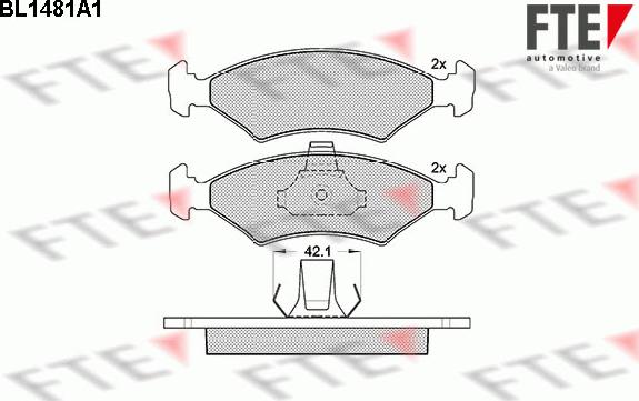 FTE 9010210 - Тормозные колодки, дисковые, комплект autospares.lv