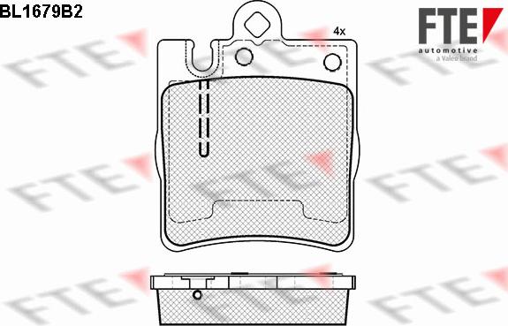 FTE BL1679B2 - Тормозные колодки, дисковые, комплект autospares.lv