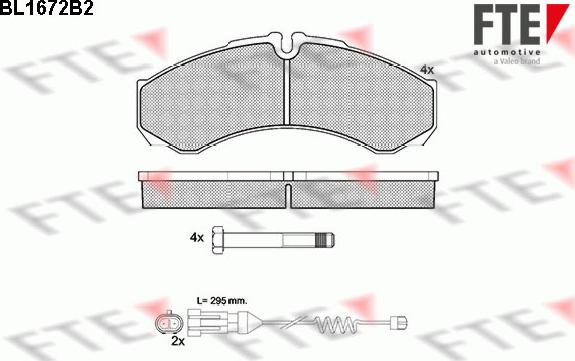 FTE 9010286 - Тормозные колодки, дисковые, комплект autospares.lv