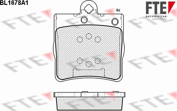 FTE BL1678A1 - Тормозные колодки, дисковые, комплект autospares.lv