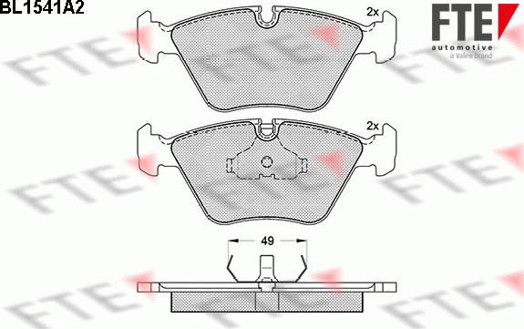 FTE 9010239 - Тормозные колодки, дисковые, комплект autospares.lv