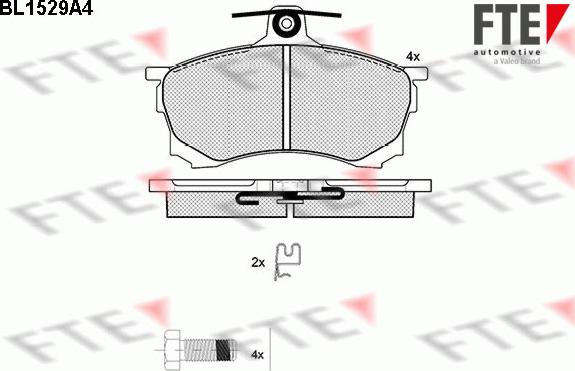 FTE BL1529A4 - Тормозные колодки, дисковые, комплект autospares.lv