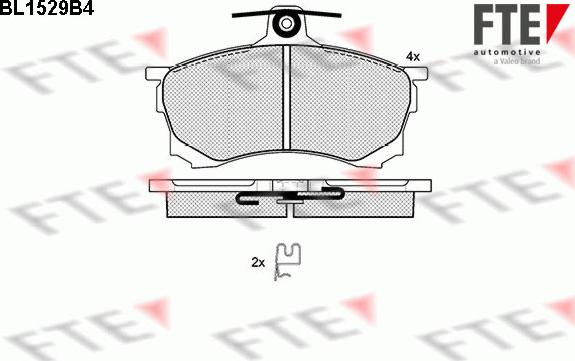 FTE 9010235 - Тормозные колодки, дисковые, комплект autospares.lv