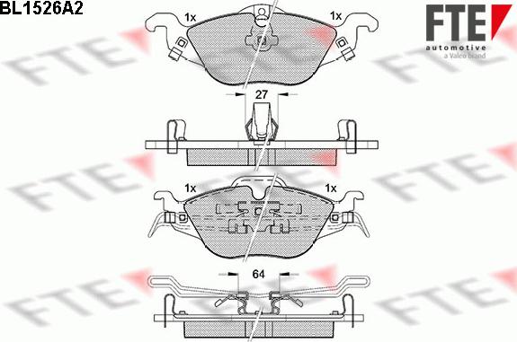 FTE 9010233 - Тормозные колодки, дисковые, комплект autospares.lv