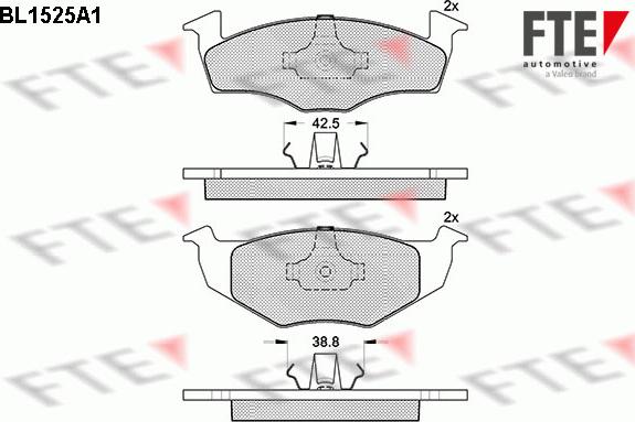 FTE 9010232 - Тормозные колодки, дисковые, комплект autospares.lv